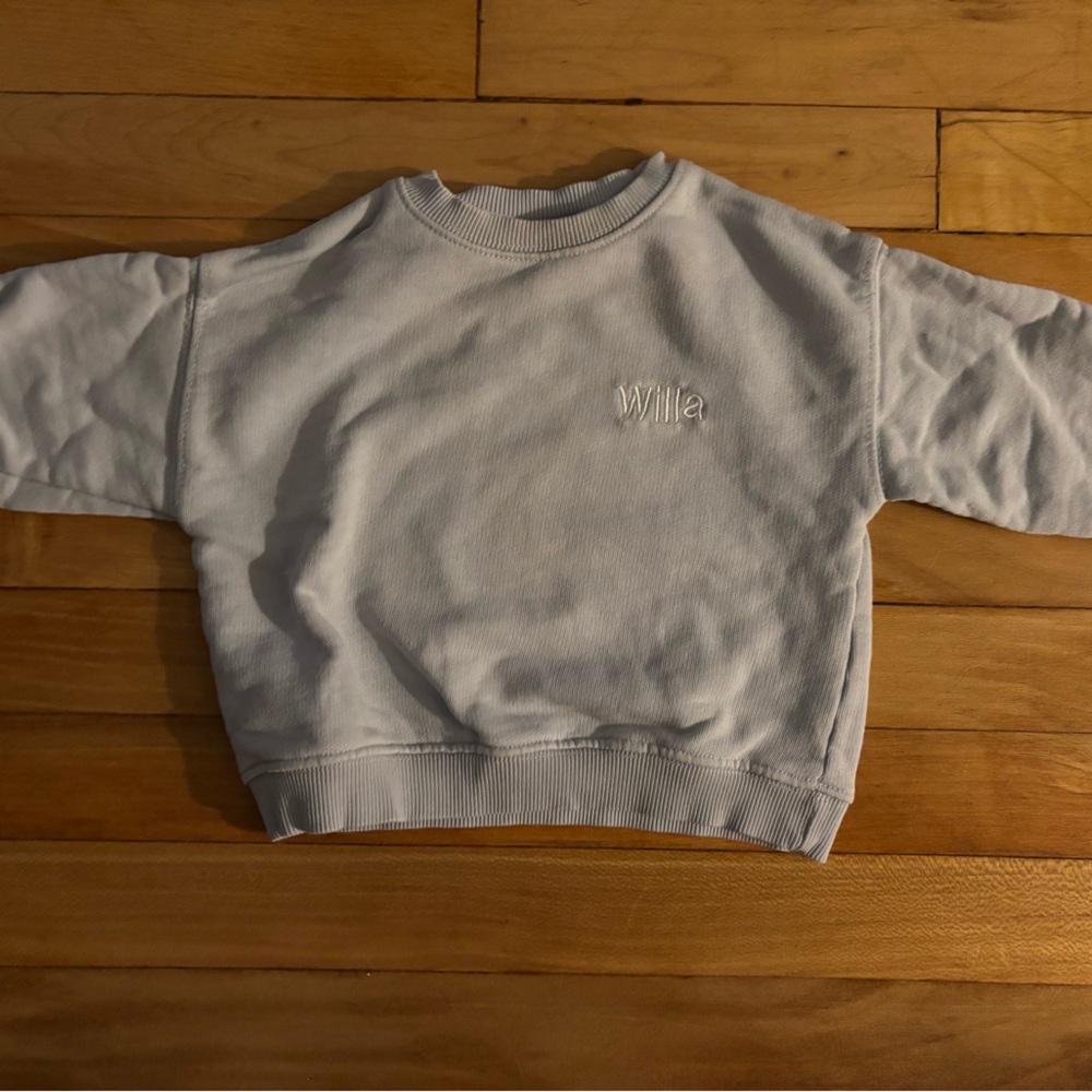 Willa Monnogrammed Lavender Crewneck Sweatshirt